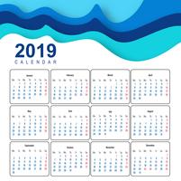 Kalender 2019 Sjabloonontwerp vector