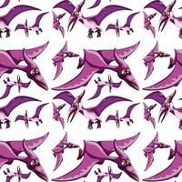 naadloze patroon met fantasie dinosaurussen cartoon vector