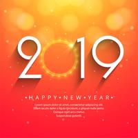 Mooie gelukkige nieuwe jaar 2019 tekst festival achtergrond vector