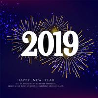 Stijlvolle Nieuwjaarsgroet 2019 achtergrond vector