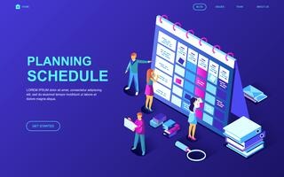 Planning Schema Webbanner vector