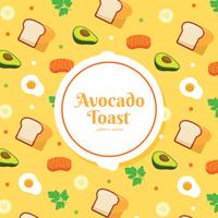 Avocado Toast Patroon Vector