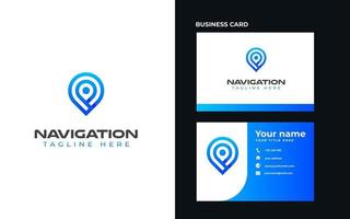 navigatie monogram modern concept logo sjabloon. vector illustratie