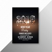 Elegante 2019 flyer viering partij sjabloon vector