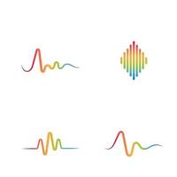 geluidsgolven logo lijn vector