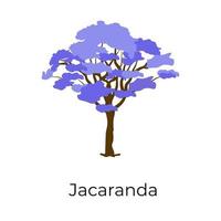 blauwe jacarandaboom vector