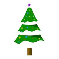 decoratieve kerstboom vector