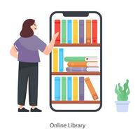 online bibliotheekboeken vector