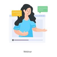 webinar ontwerp met chat bubbels vector