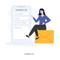 neem contact met ons op ontwerp vector