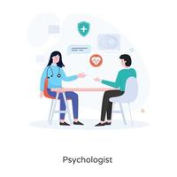 psycholoog geestelijke gezondheidszorg vector