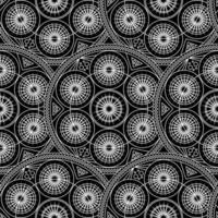 zwart wit zwart-wit mandala boho naadloos patroon vector