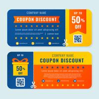 Coupon korting sjabloon Vector