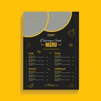 restaurant voedsel onderhoud menu ontwerp sjabloon vector