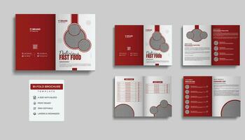 restaurant voedsel onderhoud brochure ontwerp ontwerp sjabloon vector