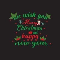 wij wens u vrolijk Kerstmis en gelukkig nieuw jaar vector