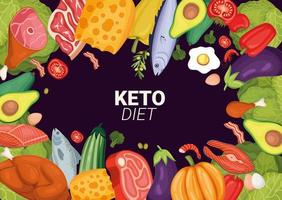 keto dieet belettering vector