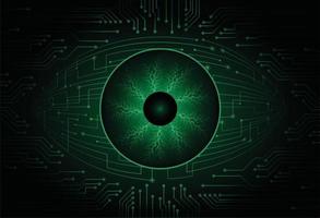 eye cyber circuit toekomstige technologie concept achtergrond vector