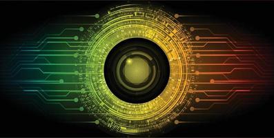 eye cyber circuit toekomstige technologie concept achtergrond vector