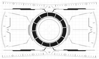 hud sci-fi koppel scherm monochroom visie ontwerp virtueel realiteit futuristische technologie Scherm vector