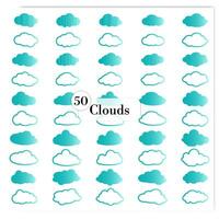 vector wolk vorm verzameling reeks