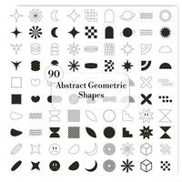 verzameling van abstract meetkundig vorm icoon sets voor decor elementen vector
