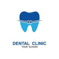 tandheelkundig logo voor tandarts en tandheelkundig kliniek vector