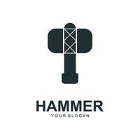 hamer logo vector illustratie ontwerp