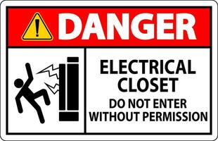 Gevaar teken elektrisch kast - Doen niet invoeren zonder toestemming vector