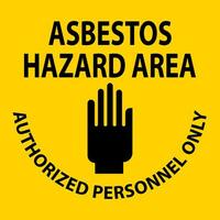 asbest waarschuwing tekens asbest risico Oppervlakte geautoriseerd personeel enkel en alleen vector