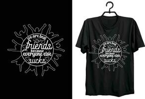 vriendschap dag t-shirt ontwerp. grappig geschenk gelukkig vriendschap dag t-shirt ontwerp voor vriend liefhebbers. typografie, Op maat, vector t-shirt ontwerp. wereld allemaal vriendschap dag t-shirt ontwerp voor vrienden