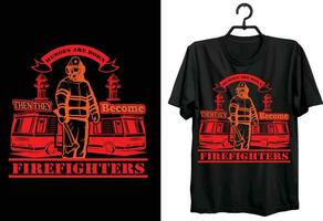 brandweerman t-shirt ontwerp. typografie, Op maat, vector t-shirt ontwerp. wereld brandweerman t-shirt ontwerp