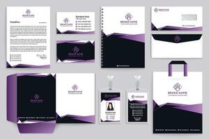 professioneel schrijfbehoeften mockup vector