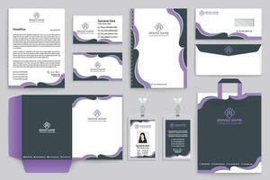 professioneel schrijfbehoeften mockup sjabloon ontwerp vector