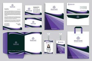 professioneel schrijfbehoeften mockup sjabloon ontwerp vector