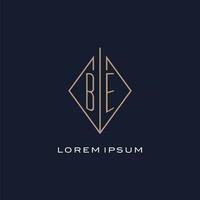 monogram worden logo met diamant ruit stijl, luxe modern logo ontwerp vector