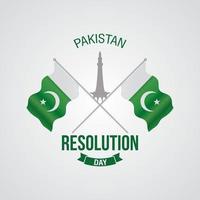 pakistan resolutie dag banner viering vector