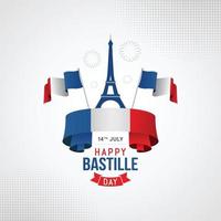 happy bastille day banner viering in frankrijk vector