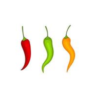 rode hete natuurlijke chili pictogram vectorillustratie vector