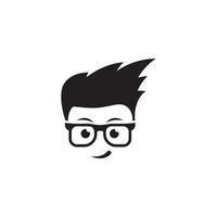 geek jongen vector pictogram ontwerp