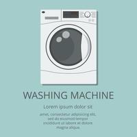 wasmachine. vlakke stijl vectorillustratie vector