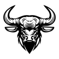tekening kunst bizon hoofd icoon geïsoleerd Aan wit achtergrond. ontwerp element voor tatoeages, poster, t-shirt, embleem, teken vector