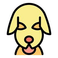 glimlachen puppy icoon vector vlak