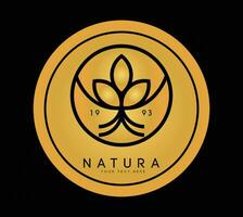 luxe gouden premie natuurlijk boom logo vector