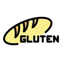 gluten brood icoon vector vlak