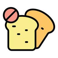brood gluten vrij icoon vector vlak