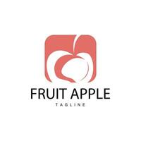 appel fruit logo, tuin fabriek vector, symbool ontwerp illustratie sjabloon vector