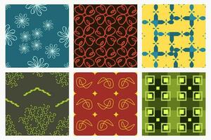 een verzameling van abstract themed naadloos patroon ontwerp. geschikt voor keramisch decoratie, uitnodiging papier, boek dekt, of huis muren vector