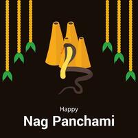 gelukkig zeuren panchami Indisch Hindoe festival viering vector ontwerp