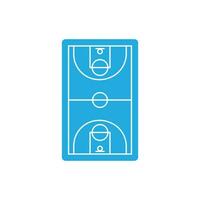 basketbal rechtbank icoon vector